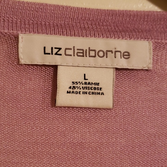 Liz Caliborne Sheer Lilac Sweater - Picture 3 of 3
